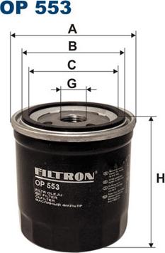 Filtron OP553 - Eļļas filtrs autospares.lv