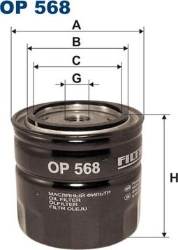 Filtron OP568 - Oil Filter www.autospares.lv