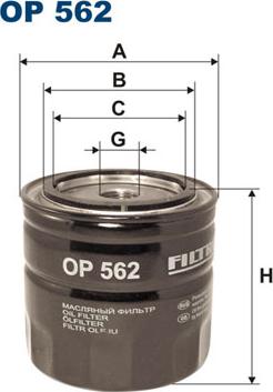 Filtron OP562 - Eļļas filtrs autospares.lv