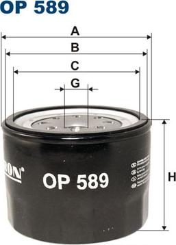 Filtron OP589 - Oil Filter www.autospares.lv