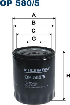 Filtron OP580/5 - Eļļas filtrs autospares.lv