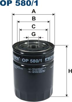 Filtron OP580/1 - Eļļas filtrs autospares.lv