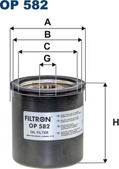 Filtron OP582 - Eļļas filtrs autospares.lv