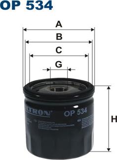 Filtron OP534 - Oil Filter www.autospares.lv