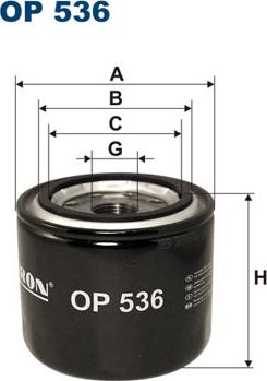 Filtron OP536 - Oil Filter www.autospares.lv