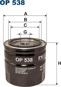 Filtron OP538 - Oil Filter www.autospares.lv