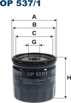 Filtron OP537/1 - Oil Filter www.autospares.lv