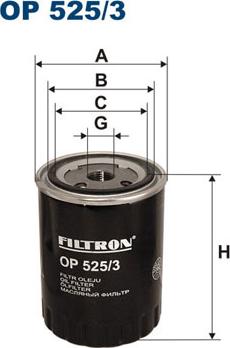 Filtron OP525/3 - Масляный фильтр www.autospares.lv