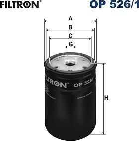 Filtron OP526/1 - Eļļas filtrs www.autospares.lv