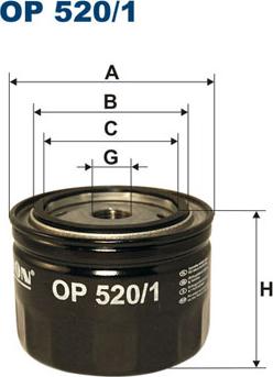 Filtron OP520/1 - Oil Filter www.autospares.lv