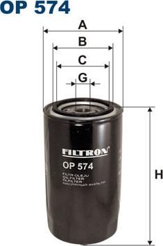 Filtron OP574 - Oil Filter www.autospares.lv