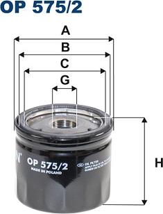 Filtron OP575/2 - Eļļas filtrs www.autospares.lv