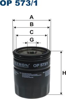 Filtron OP573/1 - Eļļas filtrs autospares.lv