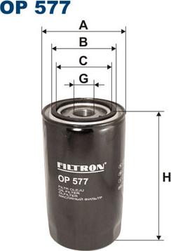 Filtron OP577 - Eļļas filtrs autospares.lv