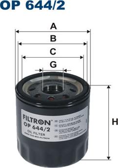 Filtron OP644/2 - Eļļas filtrs autospares.lv