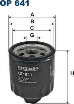 Filtron OP641 - Oil Filter www.autospares.lv