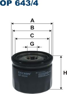 Filtron OP643/4 - Eļļas filtrs autospares.lv