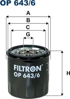 Filtron OP643/6 - Oil Filter www.autospares.lv