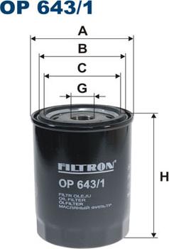 Filtron OP643/1 - Eļļas filtrs autospares.lv