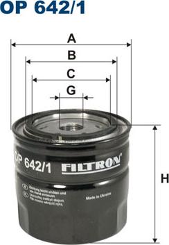 Filtron OP642/1 - Eļļas filtrs www.autospares.lv