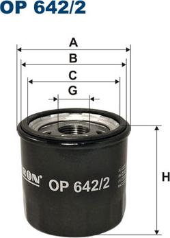 Filtron OP642/2 - Eļļas filtrs autospares.lv