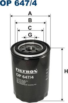 Filtron OP647/4 - Eļļas filtrs autospares.lv