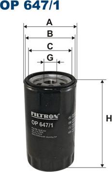 Filtron OP647/1 - Eļļas filtrs autospares.lv