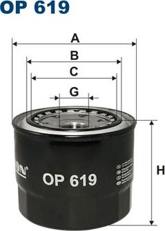 Filtron OP619 - Eļļas filtrs autospares.lv