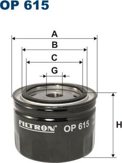 Filtron OP615 - Eļļas filtrs autospares.lv