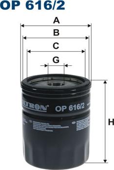 Filtron OP616/2 - Oil Filter www.autospares.lv