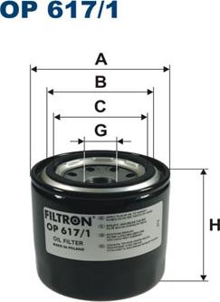 Filtron OP617/1 - Eļļas filtrs autospares.lv