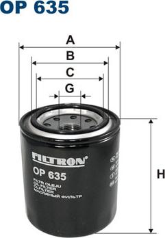 Filtron OP635 - Eļļas filtrs autospares.lv