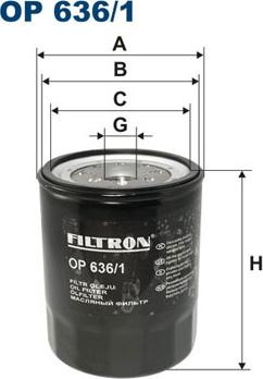 Filtron OP636/1 - Eļļas filtrs autospares.lv