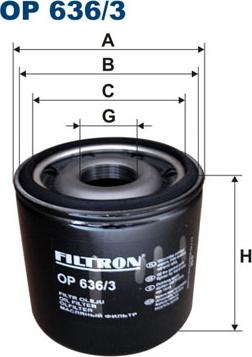 Filtron OP636/3 - Eļļas filtrs www.autospares.lv