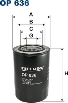 Filtron OP636 - Eļļas filtrs autospares.lv