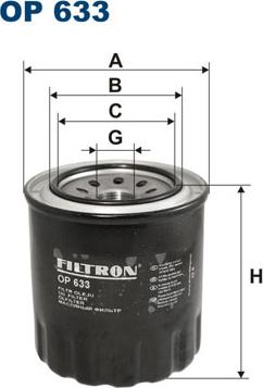 Filtron OP633 - Масляный фильтр www.autospares.lv