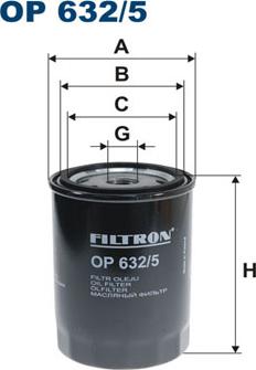 Filtron OP632/5 - Oil Filter www.autospares.lv