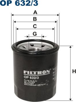 Filtron OP632/3 - Eļļas filtrs autospares.lv