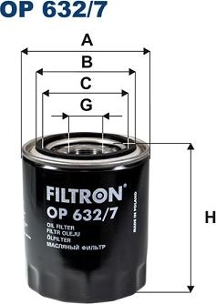 Filtron OP632/7 - Eļļas filtrs autospares.lv