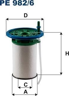 Filtron PE982/6 - Degvielas filtrs autospares.lv