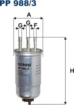 Filtron PP988/3 - Degvielas filtrs www.autospares.lv