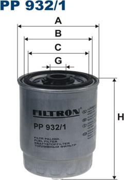 Filtron PP932/1 - Degvielas filtrs autospares.lv