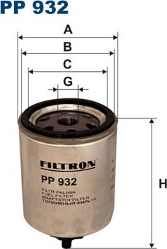 Filtron PP932 - Fuel filter www.autospares.lv