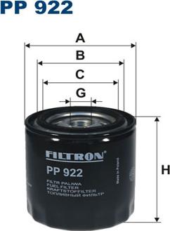 Filtron PP922 - Degvielas filtrs www.autospares.lv