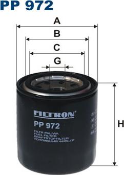 Filtron PP972 - Fuel filter www.autospares.lv