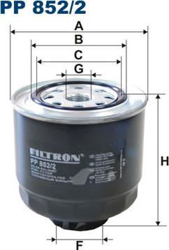 Filtron PP852/2 - Degvielas filtrs autospares.lv