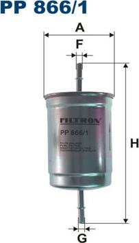 Filtron PP866/1 - Топливный фильтр www.autospares.lv