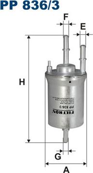 Filtron PP836/3 - Degvielas filtrs autospares.lv