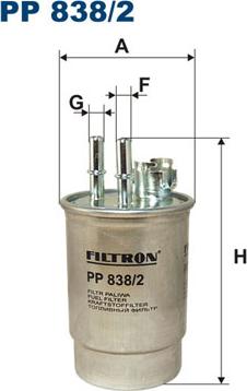 Filtron PP838/2 - Degvielas filtrs www.autospares.lv