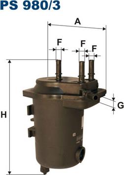 Filtron PS980/3 - Degvielas filtrs www.autospares.lv